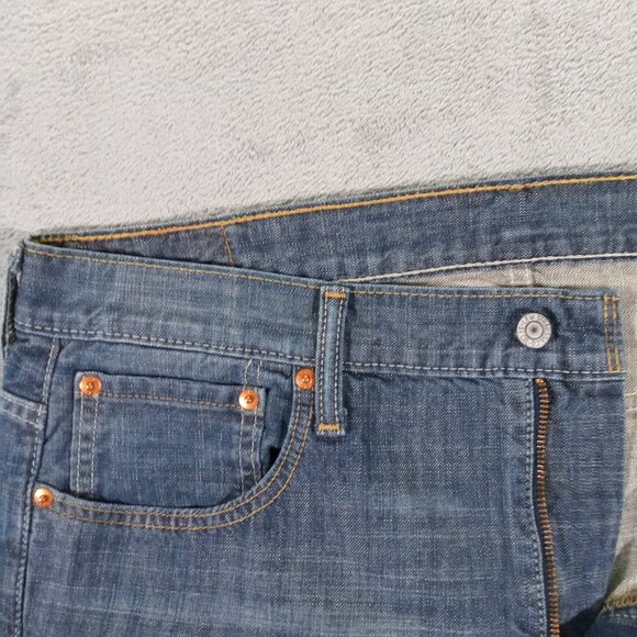 Levi's 569 Jeans Men 37x31, Tag 34x32  Blue Denim Loose Straight 100% Cotton - Picture 5 of 14